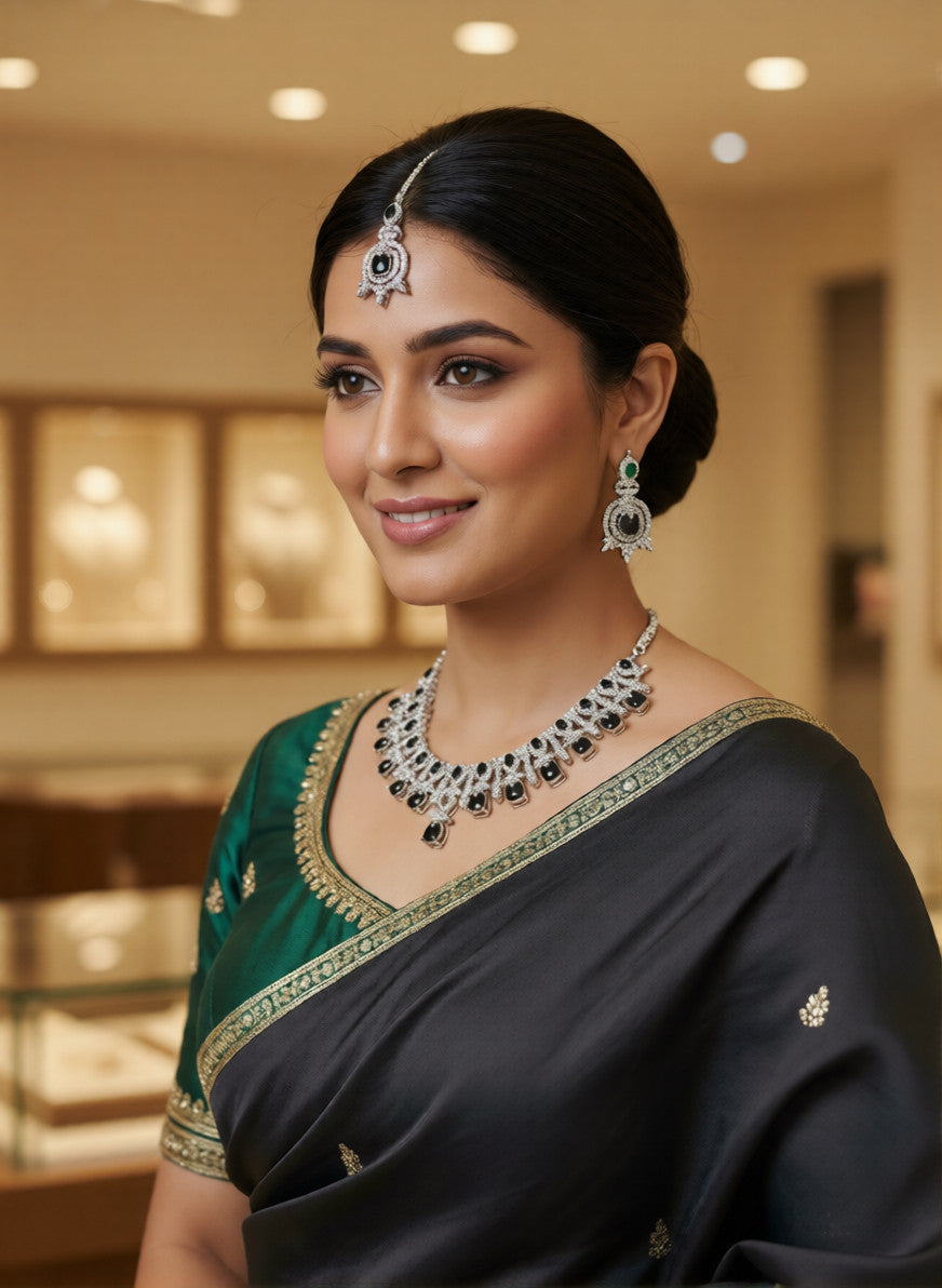 NECKLES SET, SILVER PLATED