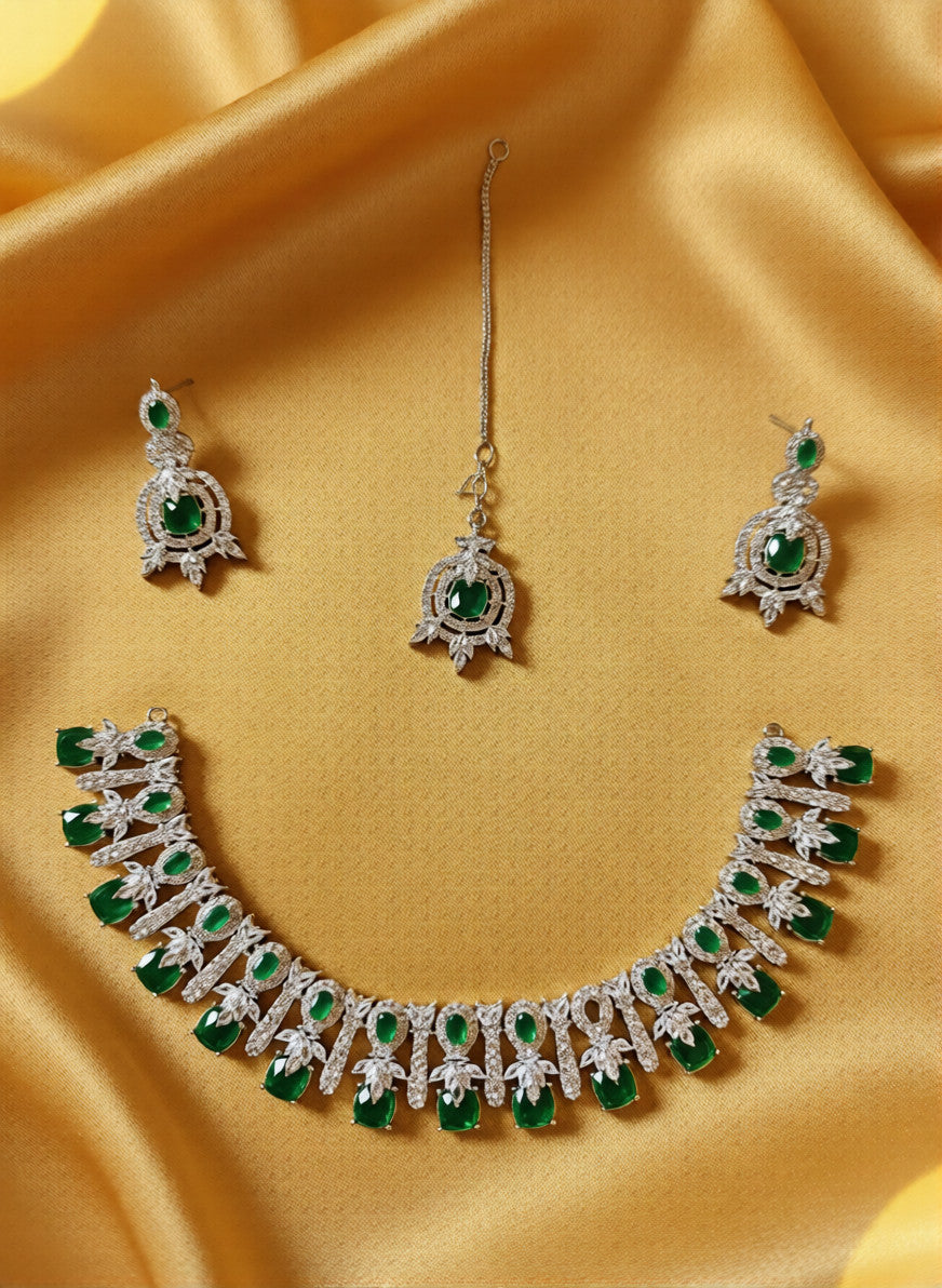 NECKLES SET, SILVER PLATED