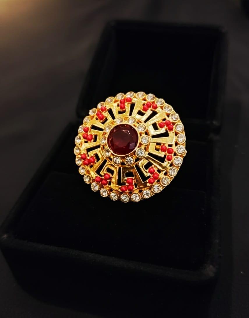 Adjustable, Gold Plated Ring