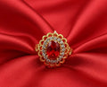 GOLD PLATED RING WITH ZIRCON