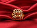 GOLD PLATED RING WITH ZIRCON