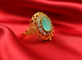 GOLD PLATED RING WITH ZIRCON