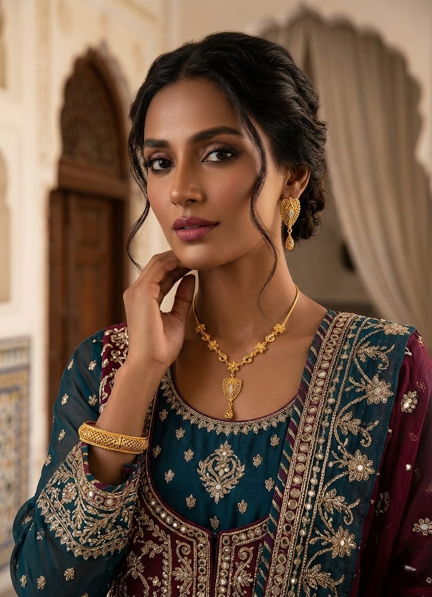 GOLD PLATED NECKLES SET