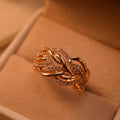 Dazzling Design 24K Gold Plated Crystal Stones Ring Adjustable