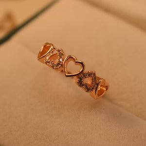 Fancy Design 24K Gold Plated Crystal Stones Ring Adjustable