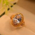 Gorgeous Design Real Stone 24K Gold Plated