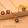 Luminous 24K Gold Plated Flower Design Necklace