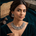 TURKISH JEWELERY SET SILVER PLATED ANTIQUE DESIGN