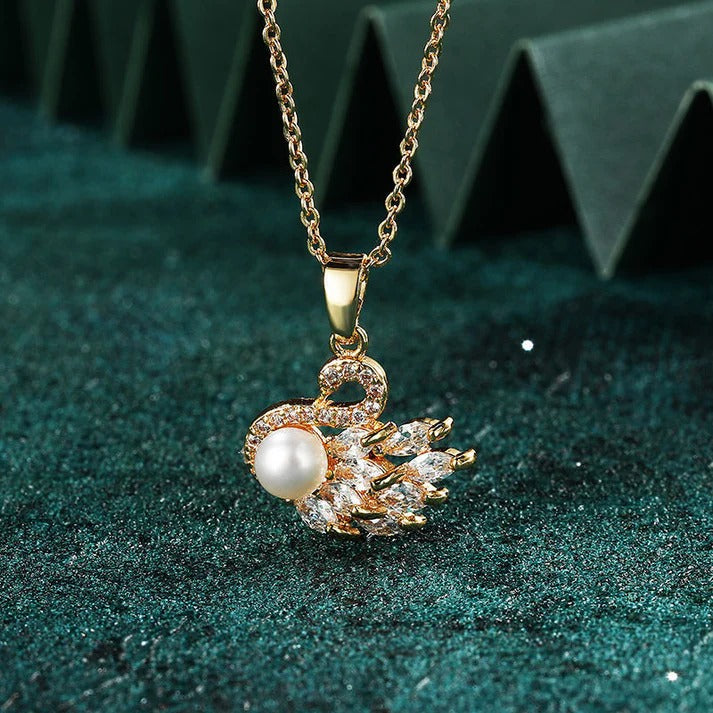 Pearly Swan Gold - Necklace × 1