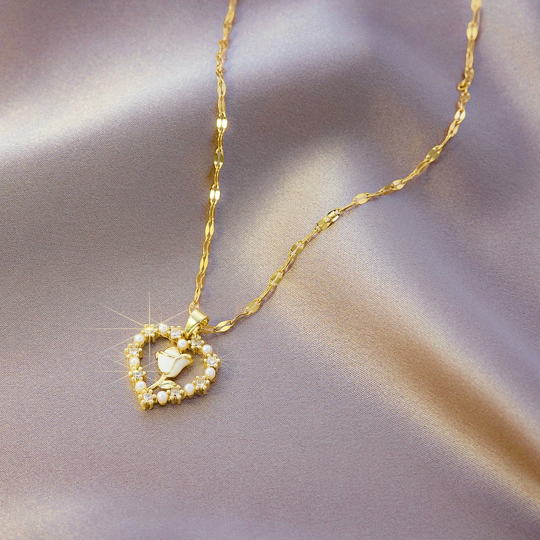 Rose Heart - Necklace × 1