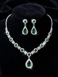 Emerald Green Diamond - Jewellery Set