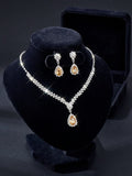 Champagne Luxury Diamonds Silver - Jewellery Set