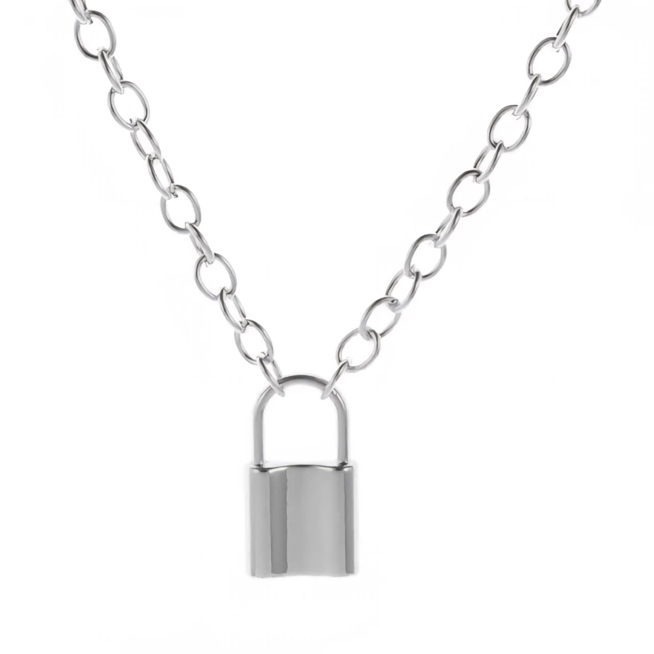 Silver Lock - Necklace