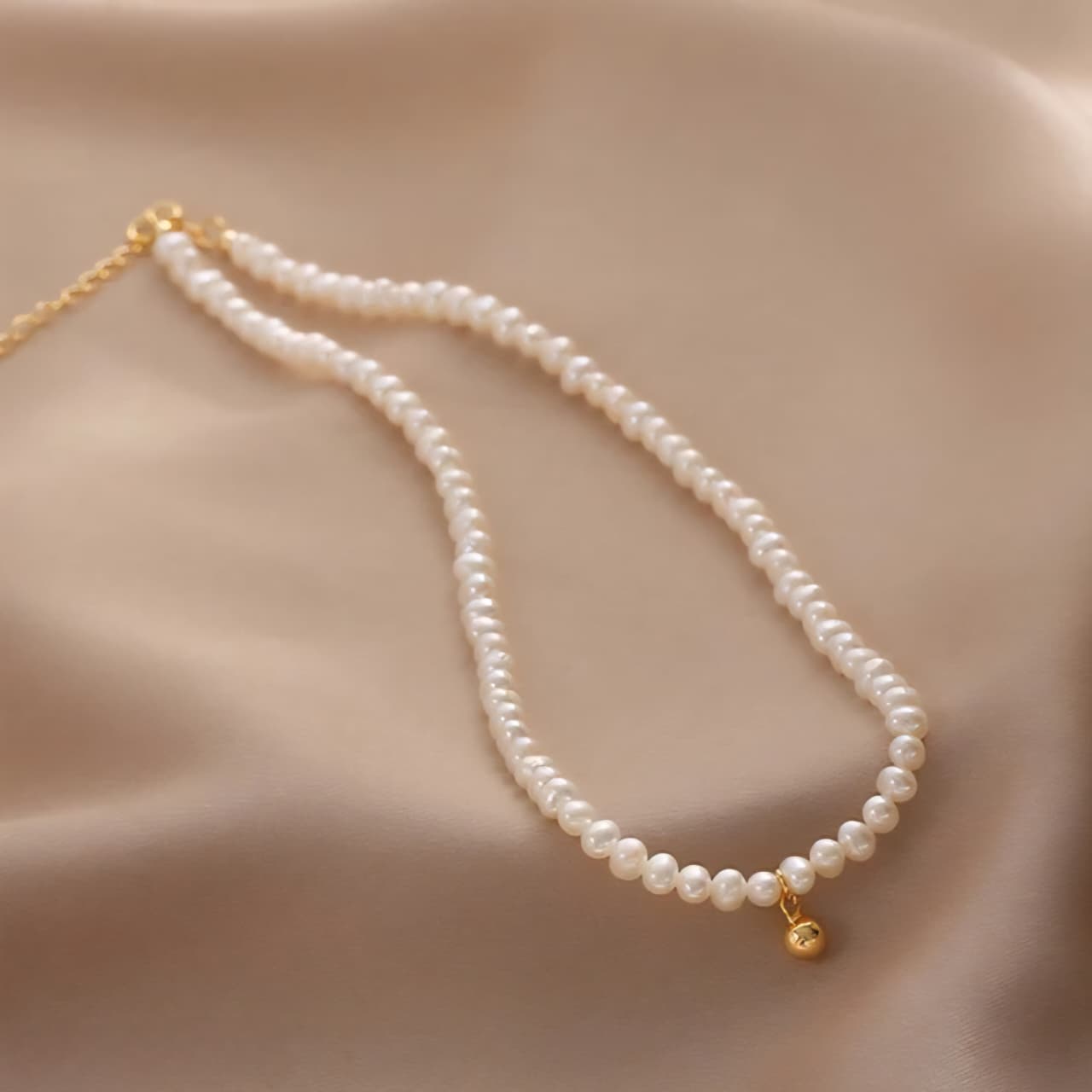 Pearl Beads Gold - Necklace