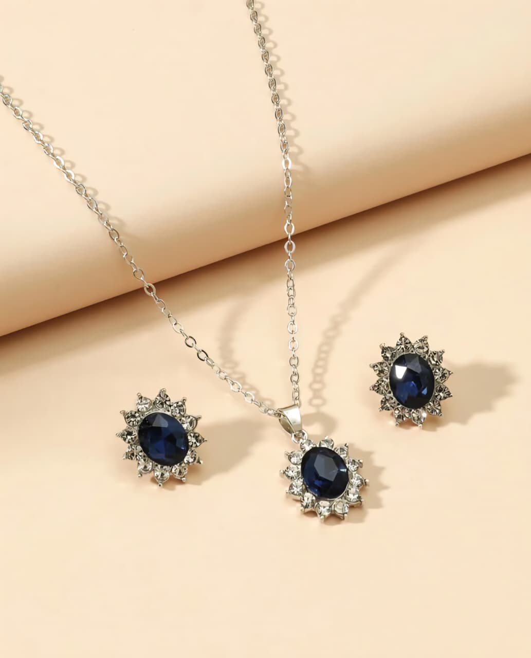 Crystal Diamond Silver - Jewelry Set
