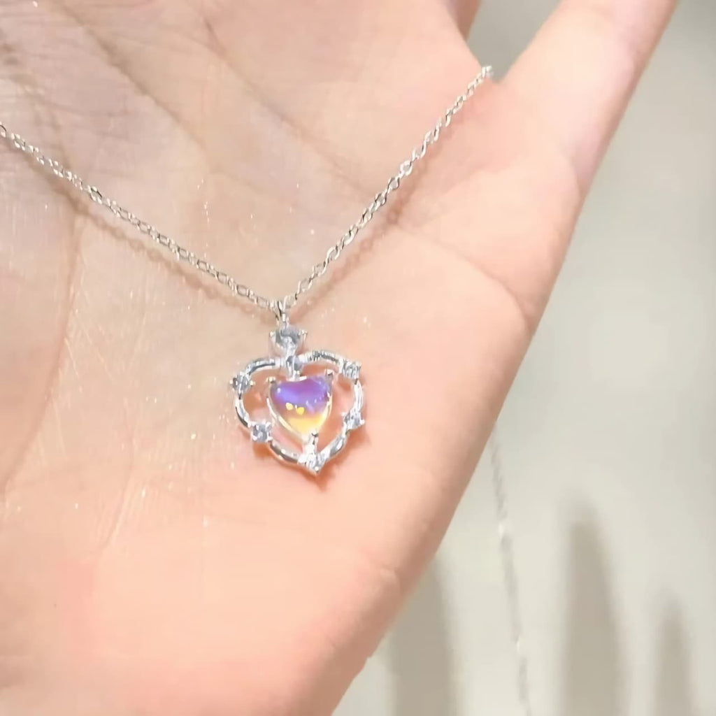 Double Heart Silver - Necklace