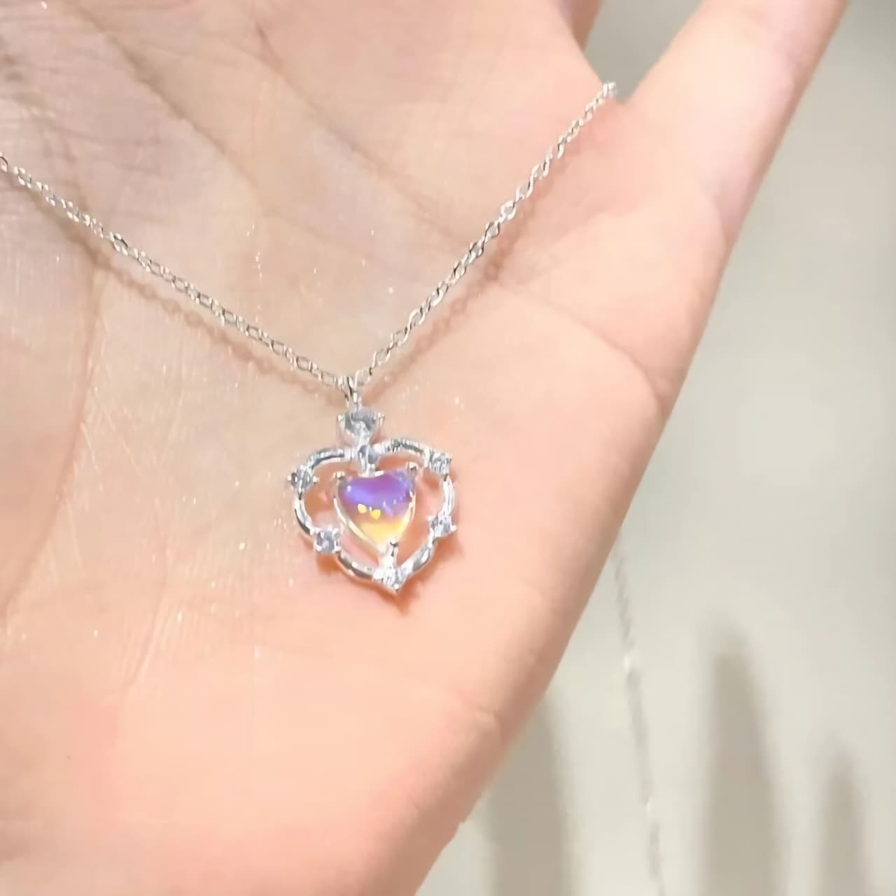 Double Heart Silver - Necklace