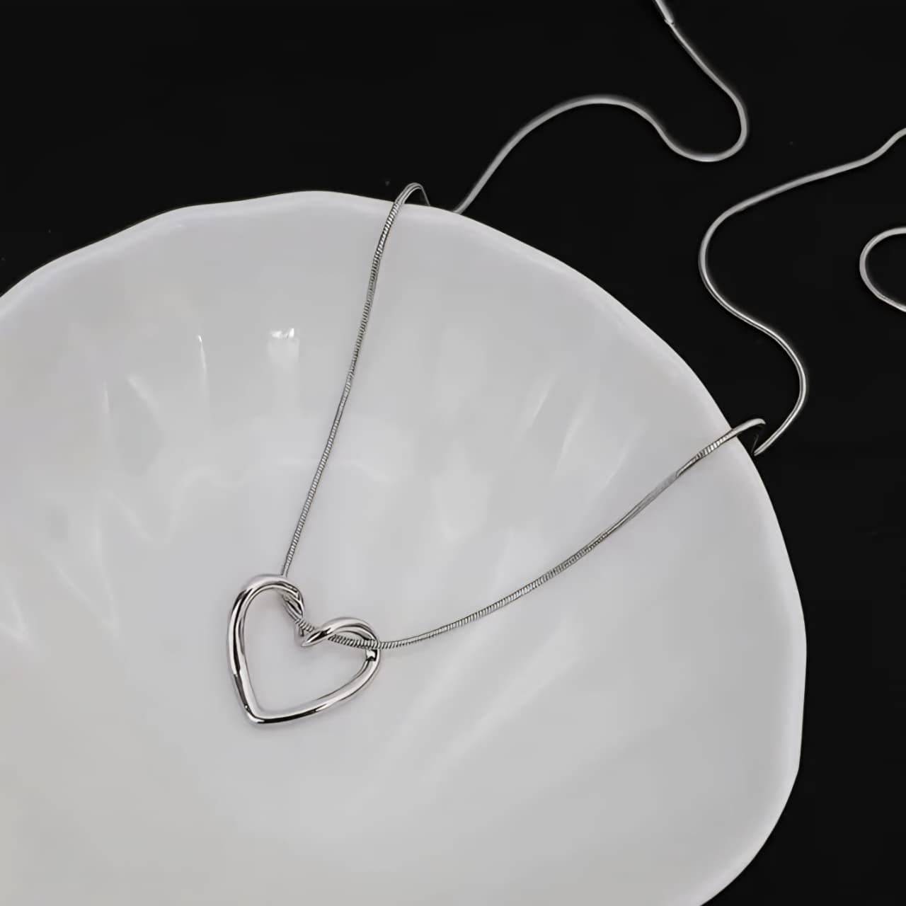 Silver Heart - Necklace Style 2