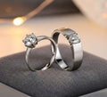 High Quality Silver/Rhodium Plated Adjustable Couple Ring