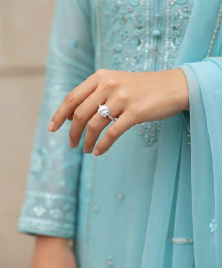 High Quality Silver/Rhodium Plated Adjustable Couple Ring